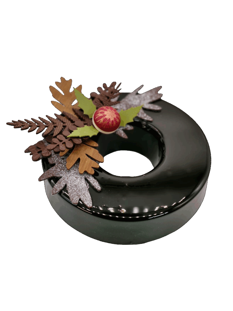 Bûche couronne de Noël